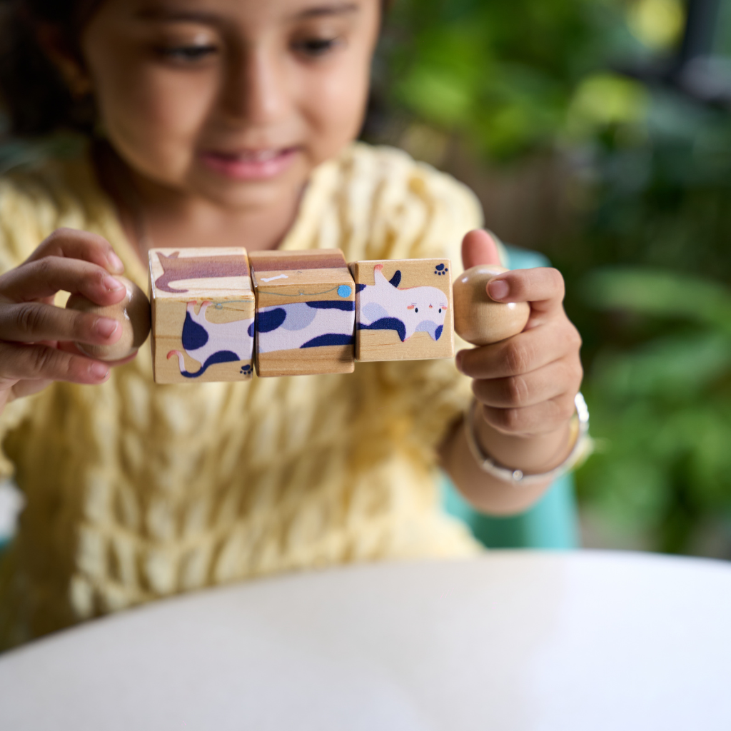 Wooden Rotating Animal Puzzle