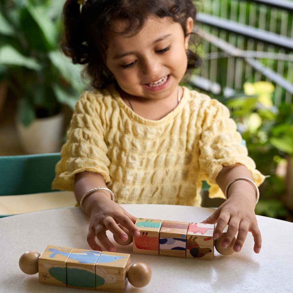 Wooden Rotating Animal Puzzle