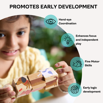 Wooden Rotating Animal Puzzle