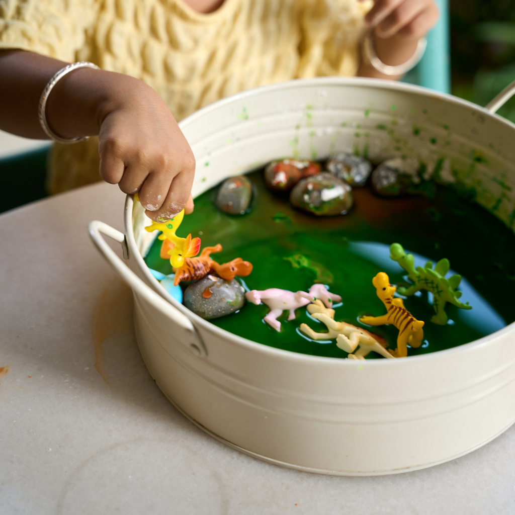 Dinosaurs in Muddy Puddles