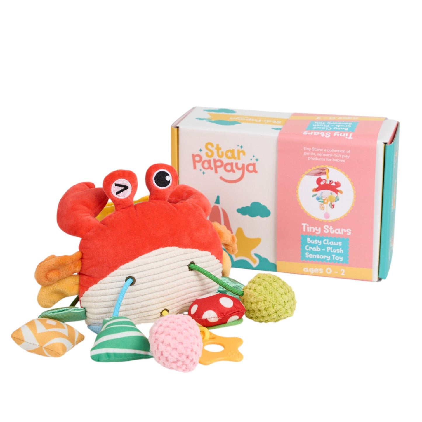Busy Claws Crab - Plush Sensory Toy