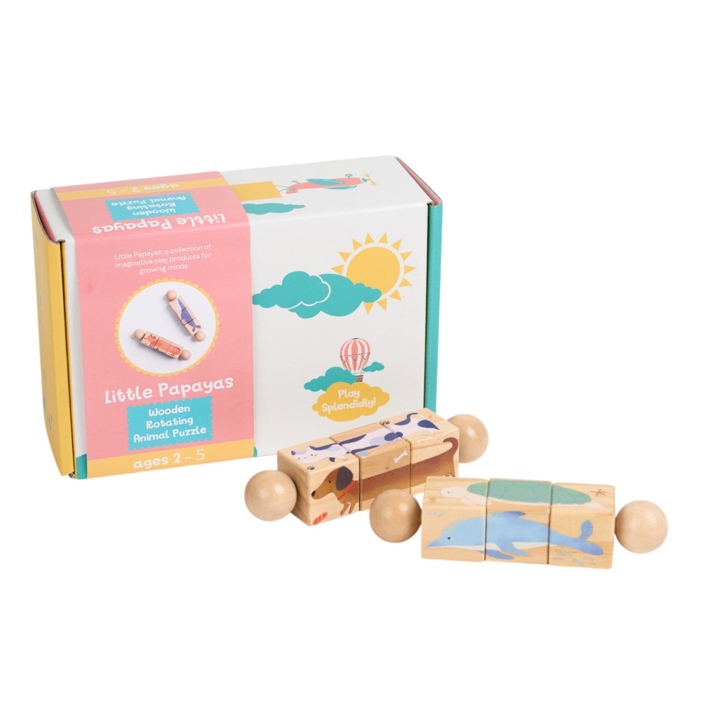 Wooden Rotating Animal Puzzle