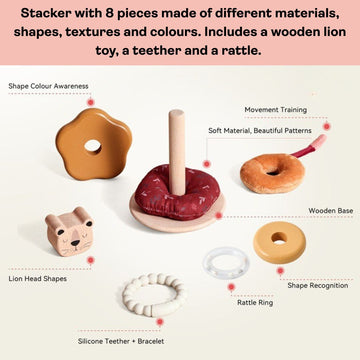 Wooden Lion Ring Stacker