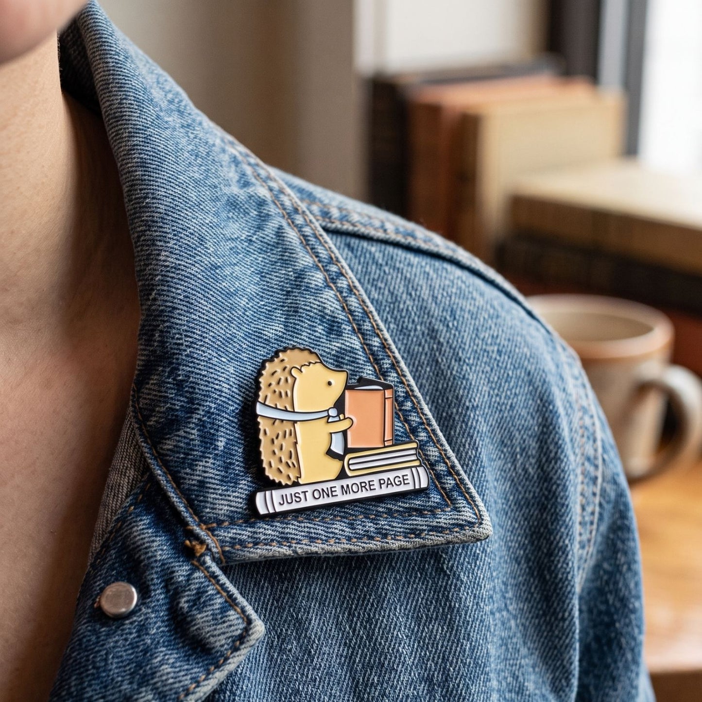 Just One More Page Lapel Pin