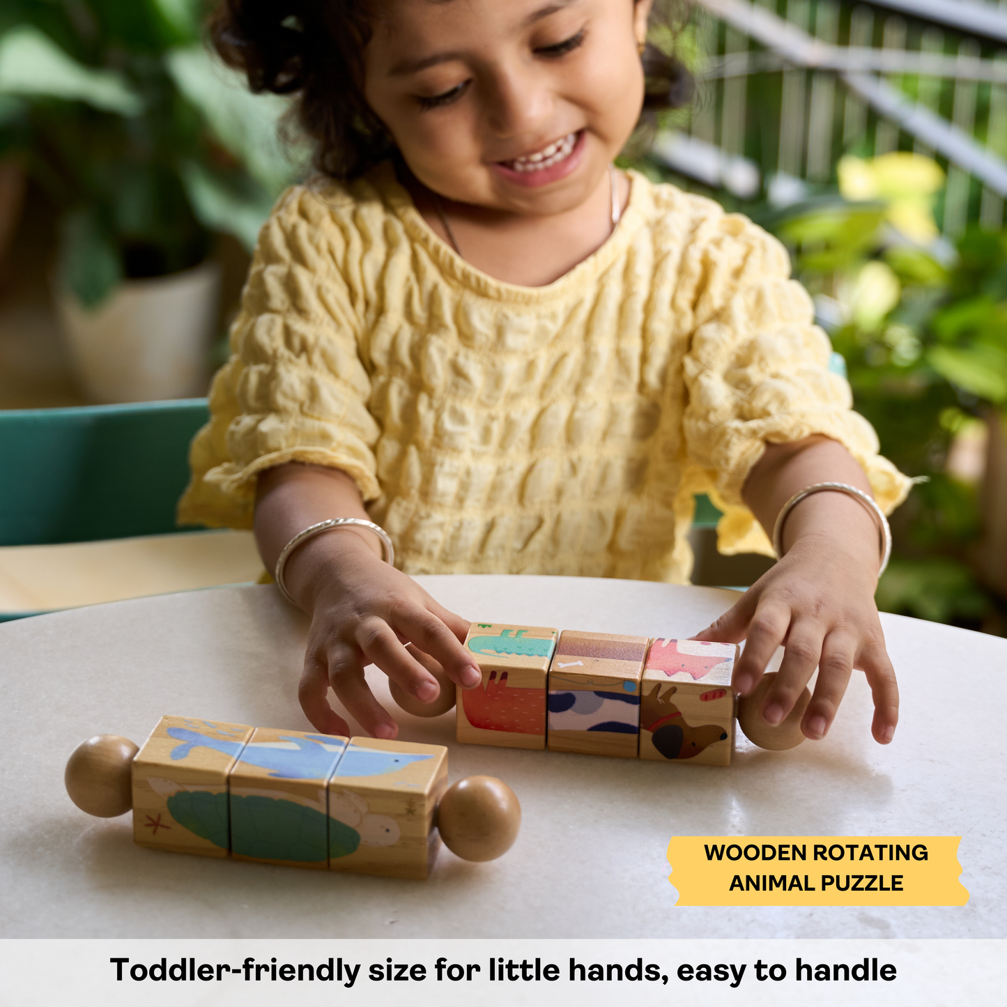 Wooden Rotating Animal Puzzle