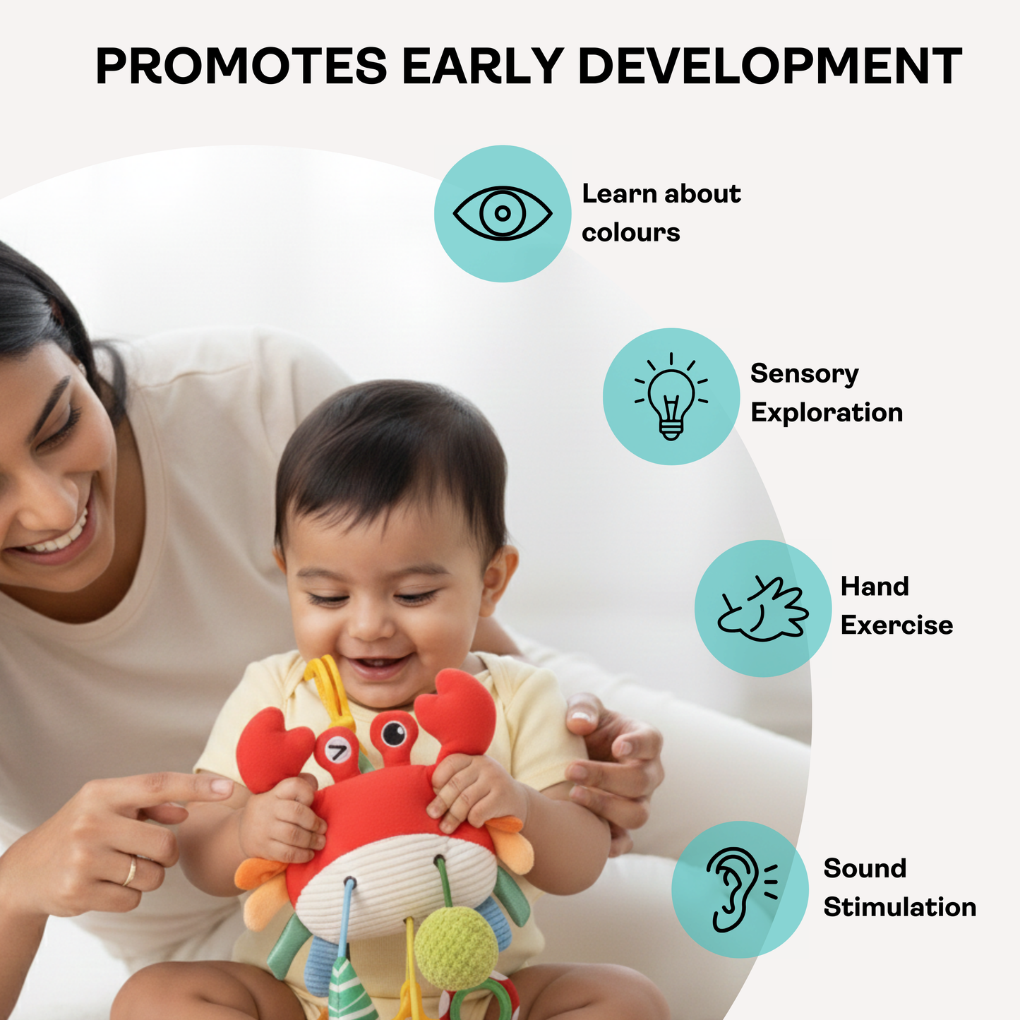 Busy Claws Crab - Plush Sensory Toy