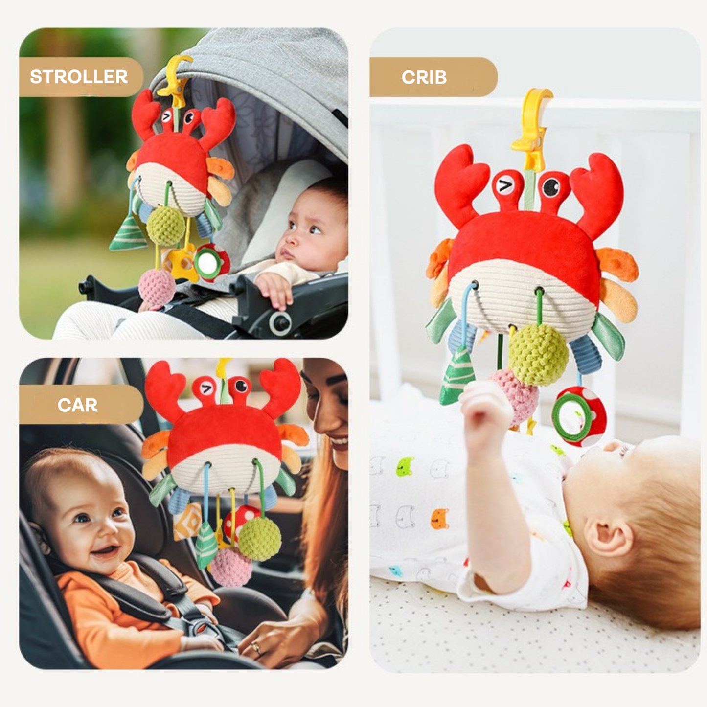 Busy Claws Crab - Plush Sensory Toy