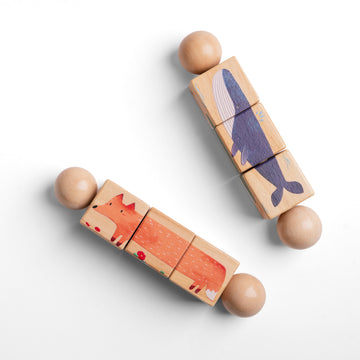 Wooden Rotating Animal Puzzle