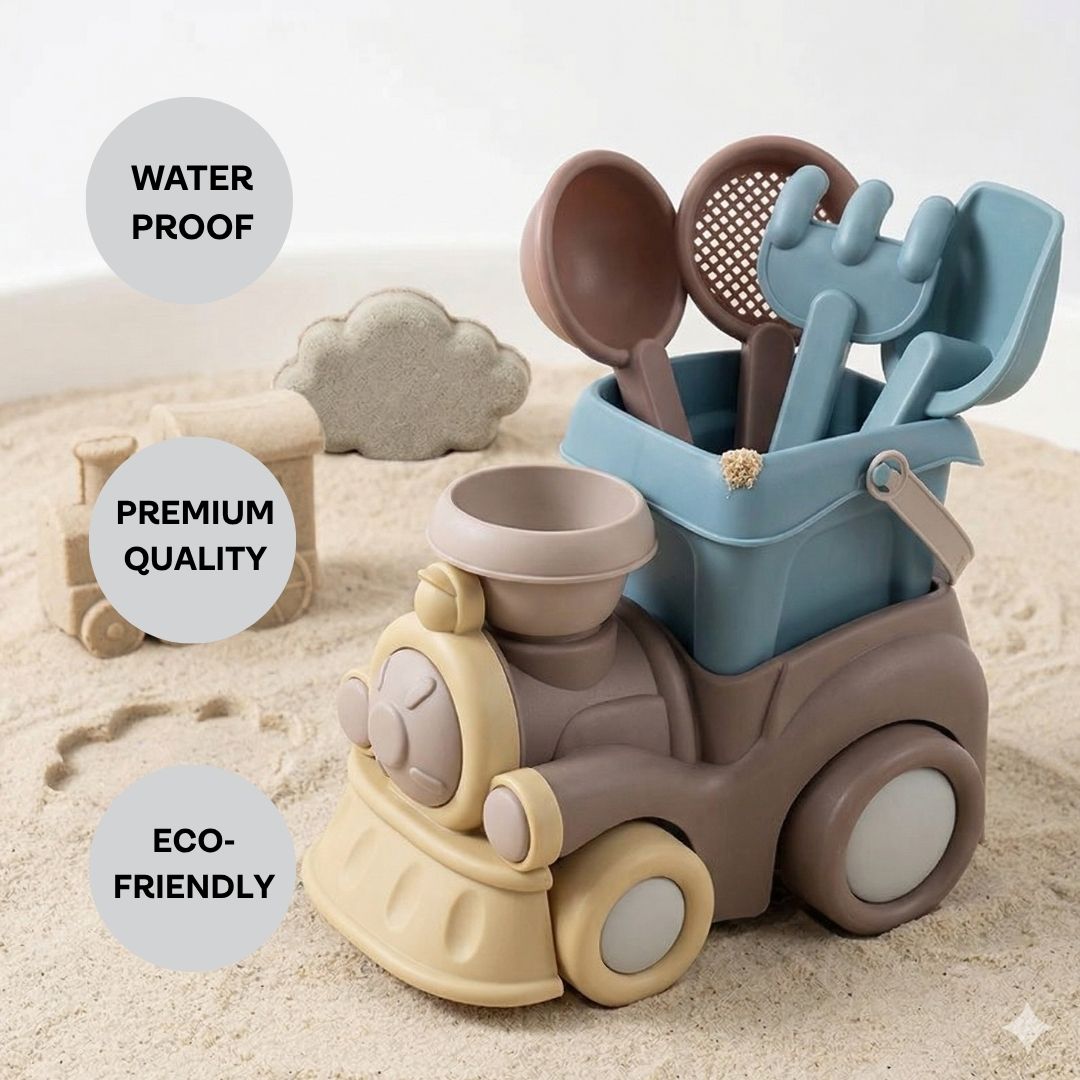 Sand Train Beach Toy Set (Wheat Husk)