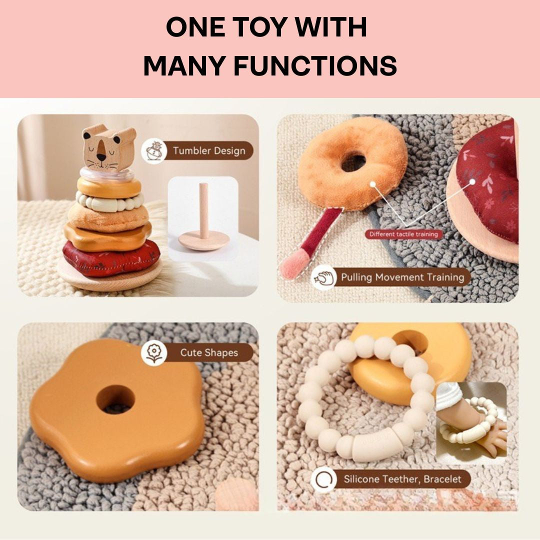 Wooden Lion Ring Stacker